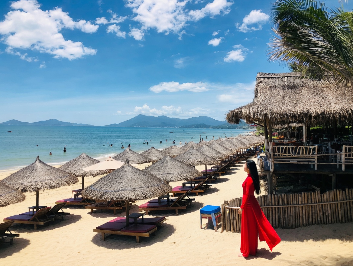 An Bang Beach near Hoi An with clear blue water